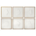 Pintura Dkd Home Decor Conchas Mediterrâneo (6 Unidades) (50 X 2 X 50 cm)