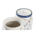 Bote Dkd Home Decor Azul Branco Dolomite (15 X 15 X 21 cm) (2 Unidades)