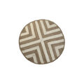 Tapete Dkd Home Decor Scandi Branco Marrom Claro Jute (150 X 150 X 1 cm)