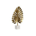 Figura Decorativa Dkd Home Decor 28 X 7,5 X 47 cm Dourado Branco Tropical Folha de Planta