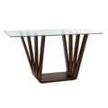 Mesa de Apoio Dkd Home Decor Cristal Castanho Transparente Nogueira 145 X 45 X 75 cm