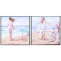 Pintura Dkd Home Decor Mediterrâneo (83 X 3,5 X 83 cm) (2 Unidades)