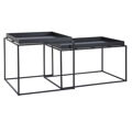 Conjunto de 2 Mesas Dkd Home Decor Preto Metal 80 X 50 X 45 cm