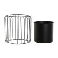 Plantador Dkd Home Decor 26 X 26 X 26 cm Preto Metal