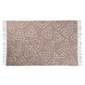 Tapete Dkd Home Decor Cor de Rosa Terracota Branco Franjas Urbana (120 X 180 X 1 cm)