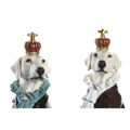 Figura Decorativa Dkd Home Decor Preto Branco Resina Cão (19,5 X 16 X 38,5 cm) (2 Unidades)