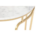 Mesa de Apoio Dkd Home Decor 60 X 60 X 44,5 cm Dourado Metal Branco Mármore