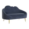 Sofá Dkd Home Decor Azul Dourado Metal Nuvens Scandi 155 X 75 X 92 cm