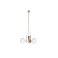 Candeeiro de Teto Dkd Home Decor 64 X 64 X 64 cm Cristal Dourado Metal Branco 50 W