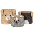 Conjunto de Cestas Dkd Home Decor 40 X 40 X 37 cm Animais