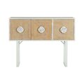 Mesa de Apoio Dkd Home Decor Abeto Metal Branco 120 X 35 X 90 cm