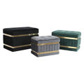 Banqueta Dkd Home Decor Preto Dourado Verde Cinzento Escuro Madeira Mdf 70 X 40 X 43 cm