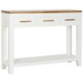 Mesa de Apoio Dkd Home Decor Branco Castanho Acácia Madeira de Mangueira 110 X 30 X 80 cm