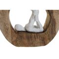 Figura Decorativa Dkd Home Decor Branco Castanho Yoga Urbana 20 X 6 X 20 cm (3 Unidades)