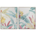 Pintura Dkd Home Decor 75 X 4 X 100 cm Tropical (2 Unidades)