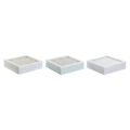 Caixa para Infusões Dkd Home Decor Azul Branco Verde Lilás Metal Cristal Madeira Mdf (3 Unidades)