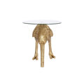 Mesa de Apoio Pequena Home Esprit Dourado Resina Cristal 60 X 60 X 62 cm