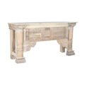 Mesa de Apoio Home Esprit Branco Madeira de Mangueira 182 X 54 X 91 cm