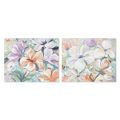 Pintura Home Esprit Bloemen Shabby Chic 100 X 3,7 X 80 cm (2 Unidades)