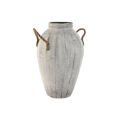 Vaso Home Esprit Branco Metal Corda 25,5 X 25,5 X 41 cm