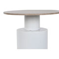 Mesa de Apoio Home Esprit Branco Natural Metal Madeira Mdf 55 X 55 X 52,5 cm