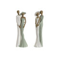 Figura Decorativa Home Esprit Branco Verde Parceiro 10 X 7,5 X 31 cm (2 Unidades)