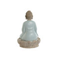 Figura Decorativa Home Esprit Branco Verde Turquesa Buda Oriental 12 X 12 X 18,5 cm (3 Unidades)