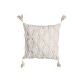 Almofada Home Esprit Branco Borlas Boho 45 X 15 X 45 cm