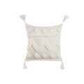 Almofada Home Esprit Branco Borlas Boho 45 X 15 X 45 cm