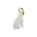 Figura Decorativa Home Esprit Branco Preto Dourado Cão 12 X 18 X 30 cm (2 Unidades)