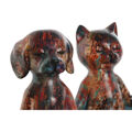 Figura Decorativa Home Esprit Multicolor Animais 20 X 13,5 X 22,5 cm (2 Unidades)