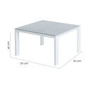 Mesa de Centro Thais 70 X 70 X 41 cm Alumínio Branco