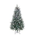 árvore de Natal Branco Vermelho Verde Natural Pvc Metal Polietileno 150 cm