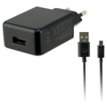 Carregador de Parede + Cabo Micro USB USB 2A Preto