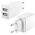 Carregador de Parede 2 USB 2.4A Branco