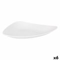 Prato de Jantar Inde Vedone Porcelana Branco 31 X 25 X 4 cm (6 Unidades)