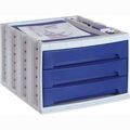 Arquivador Modular Archivo 2000 34 X 30,5 X 21,5 cm Cinzento Azul Poliestireno