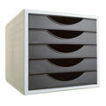 Gabinete de Arquivo Modular Archivo 2000 Archivotec Serie 4000 5 Gavetas Din A4 Preto (34 X 27 X 26 cm)