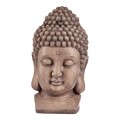 Figura Decorativa para Jardim Buda Cabeça Cinzento Poliresina (35 X 65,5 X 38 cm)