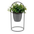 Planta Decorativa Cinzento com Suporte Metal Plástico (14 X 30 X 14 cm)