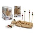 Conjunto para Aperitivos Bambu Castanho (11 Pcs)