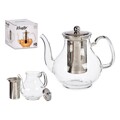 Theepot Classic Grande Transparente Cristal Aço