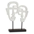 Figura Decorativa Face Branco Poliresina (27 X 32,5 X 10,5 cm)