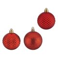 Bolas de Natal ø 6 cm 6 Unidades Vermelho Pvc