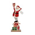 Figura Decorativa Vermelho Pai Natal Madeira (7 X 40 X 14 cm)