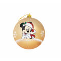 Bola de Natal Mickey Mouse Happy Smiles Dourado 6 Unidades Plástico (ø 8 cm)