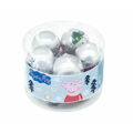 Bola de Natal Peppa Pig Cosy Corner Prateado 10 Unidades Plástico (ø 6 cm)