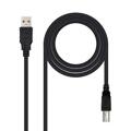 Cabo USB a para USB B Nanocable 10.01.0104-BK 3 M Preto