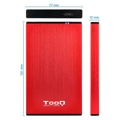 Invólucro de Disco Rígido Tooq TQE-2527 2,5" USB 3.0 Vermelho