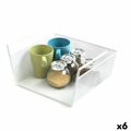 Cesto para Prateleira de Cozinha Confortime Metal Branco 24,5 X 25 X 14 cm (6 Unidades)